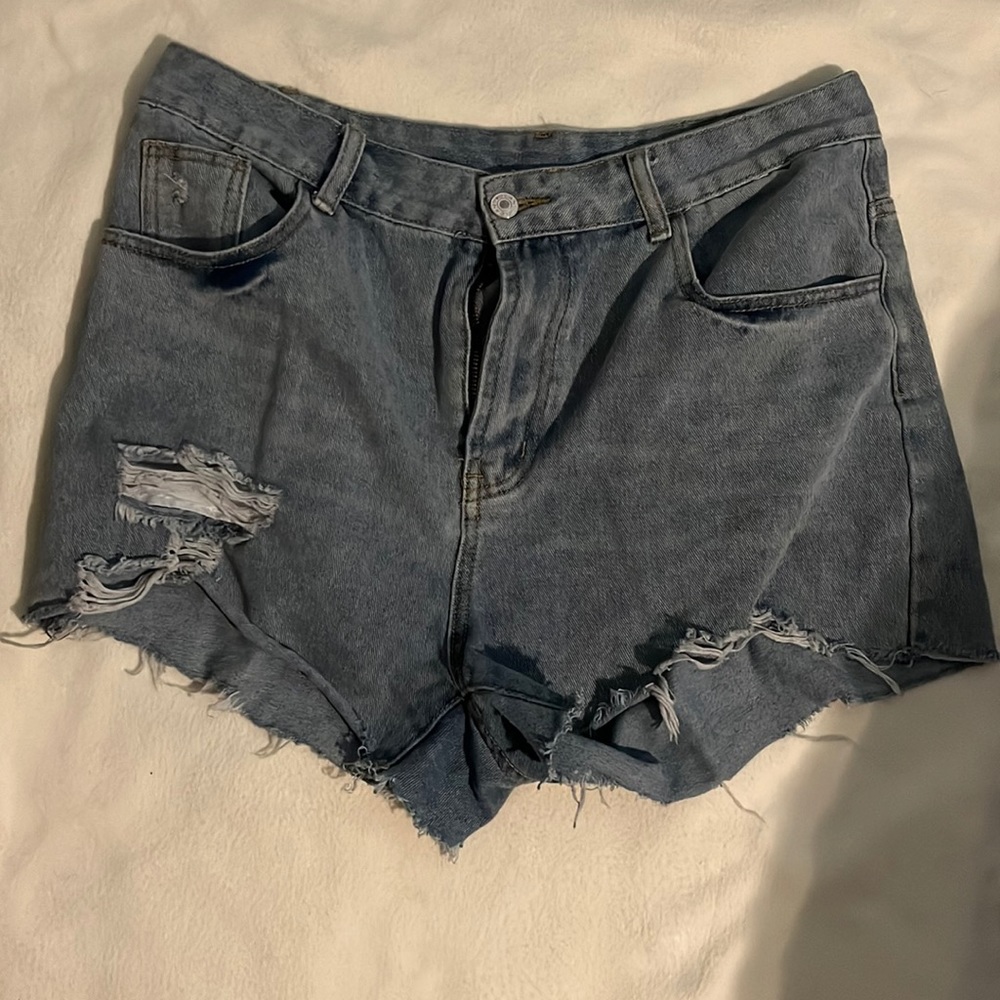 Women’s Shein Denim Distressed Jean Shorts, Size 0XL